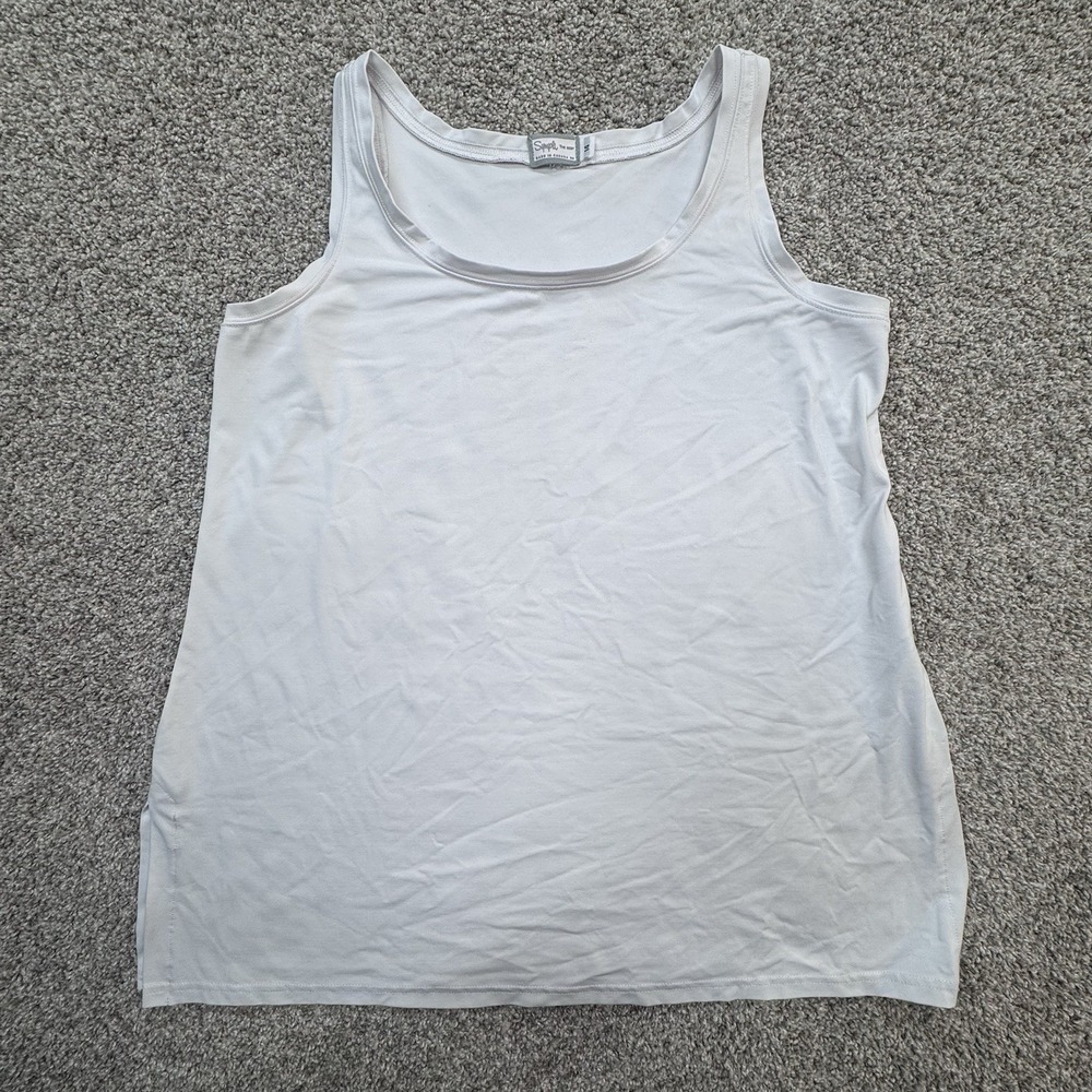 Sympli Solid White Tank Top Women's Size 14‎ Canada